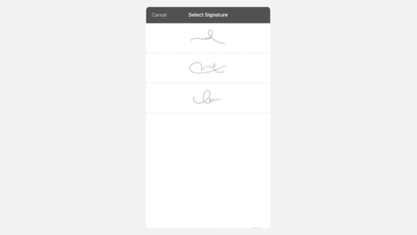 choose your signature