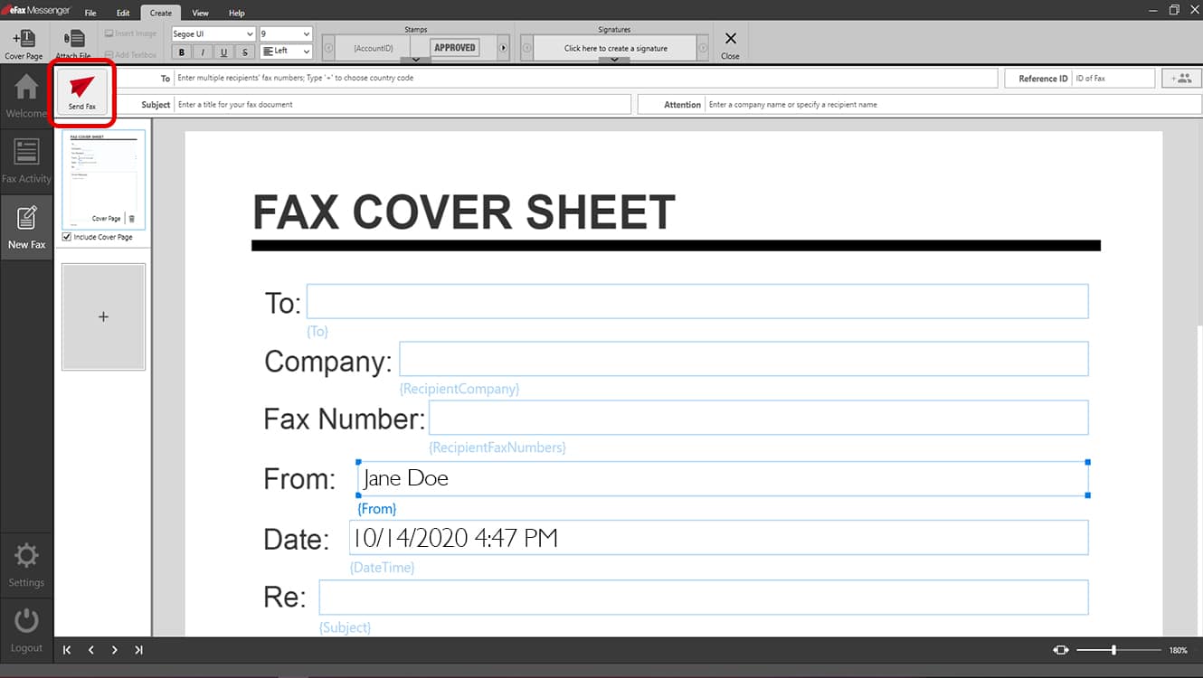 Fax with Google Drive step 5