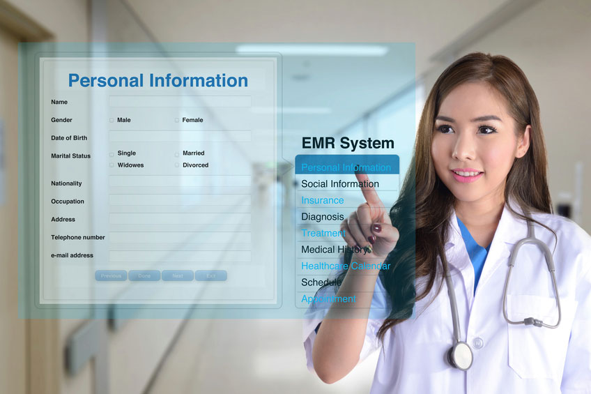 doctor checking files