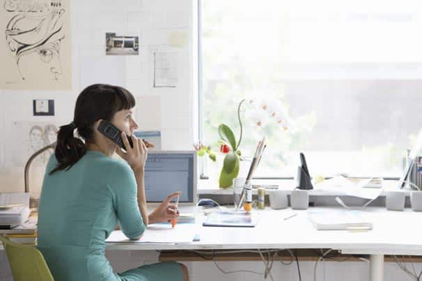 woman on phone